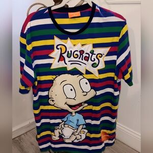 Nickelodean Tommy Pickles Striped Tee Shirt Mens Size XL
